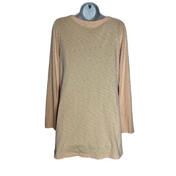 Soft Surroundings Long Sleeve Scoop Neck Ruffle Tiered Hem Tunic Top Size M Pima - Picture 5 of 8